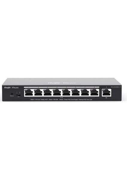 Ruijie 8port 120W Full Poe Reyee RG-ES209GC-P Gıgabıt Yönetilebilir Switch Masaüstü