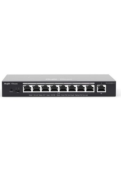 Ruijie 8port 120W Full Poe Reyee RG-ES209GC-P Gıgabıt Yönetilebilir Switch Masaüstü