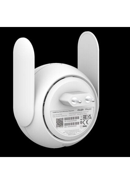 Ruijie Reyee RG-EW1200R Dual-Band Wi-Fi Extender 1200 Mbps Hız ve 2 Anten ile Kolay Kurulum