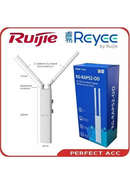 Ruijie Ruıjıe Reyee RG-RAP52-OD AC1300 Dual Band 300METREYE Kadar Harici Access Point