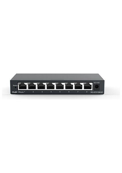 Ruijie -Reyee RG-ES108GD 8 Port 10-100-1000 Mbps Gbit Switch Çelik Kasa