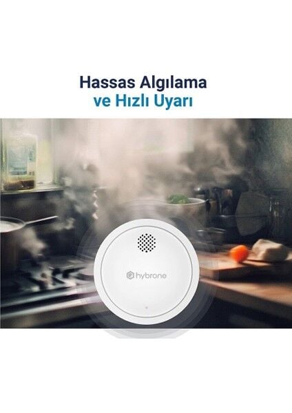 Hybrone HY-SW1041-SD Hybrone Akıllı Duman Dedektörü Sesli ve Görsel Uyarı Wi-Fi
