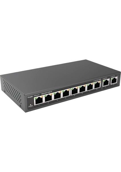Ruijie Reyee RG-ES110D-P 10PORT 110W 2xgigabit Uplink 8 Port Poe Yönetilemez Switch