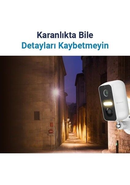 Hybrone HY-CW3013-FB  Iç/dış Ortam Akıllı Wi-Fi Batarya Kamera