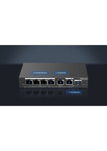 Ruijie-Reyee RG-ES206GS-P 4xge-2xge Gigabit 54W Smart Poe Switch